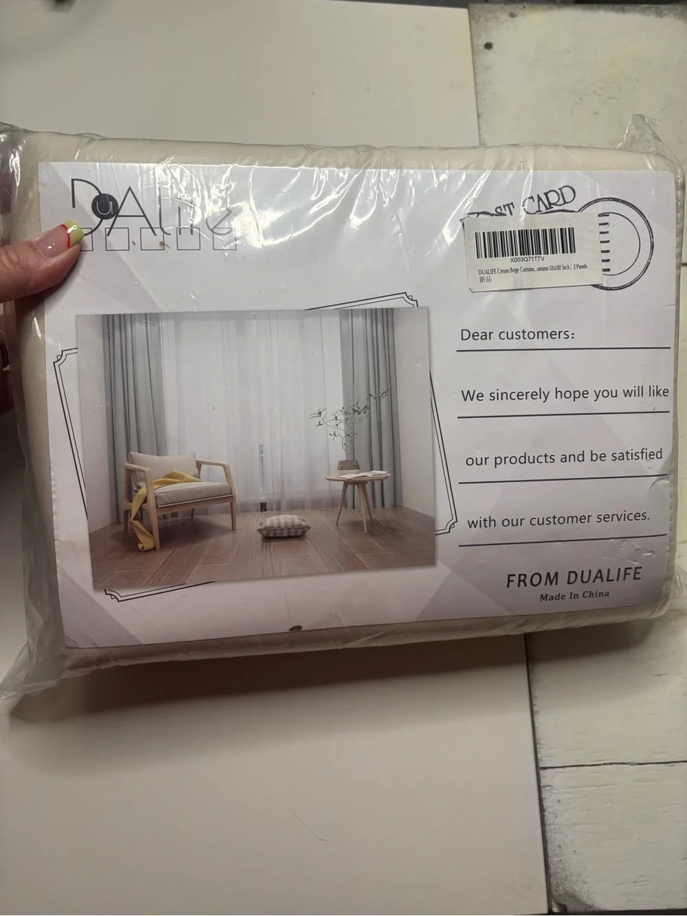 Dualife Cream Beige Curtains 52x102 Inch 2 Panel Set New